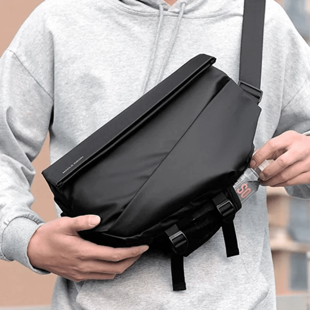 Unisex Waterproof Travel Crossbody Bag – Grey/Black | - Elegant Households KE