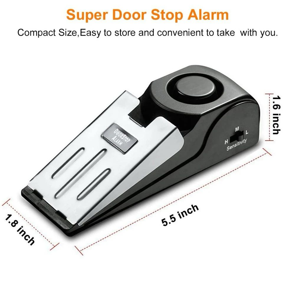 Upgraded Door Stopper Alarm WITH FREE BATTERIES | - Elegant Households KE