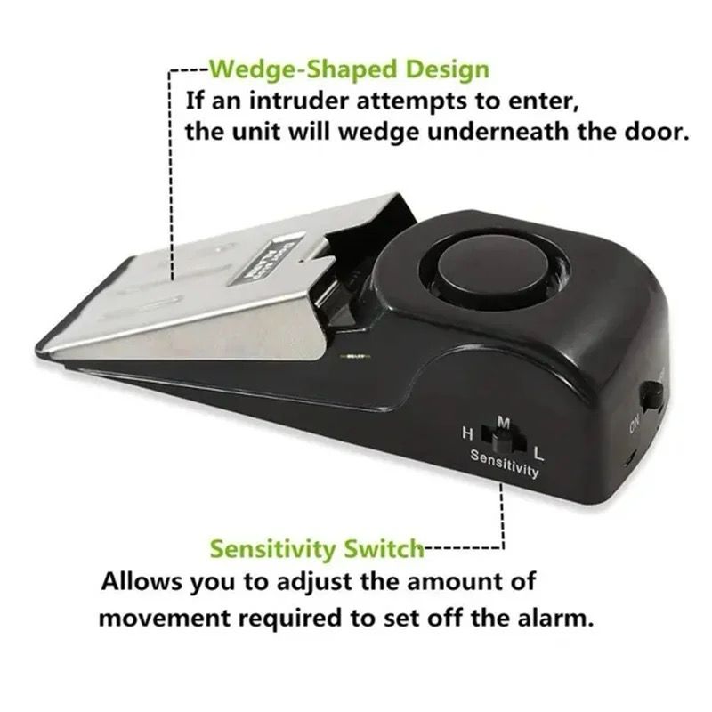 Upgraded Door Stopper Alarm WITH FREE BATTERIES | - Elegant Households KE