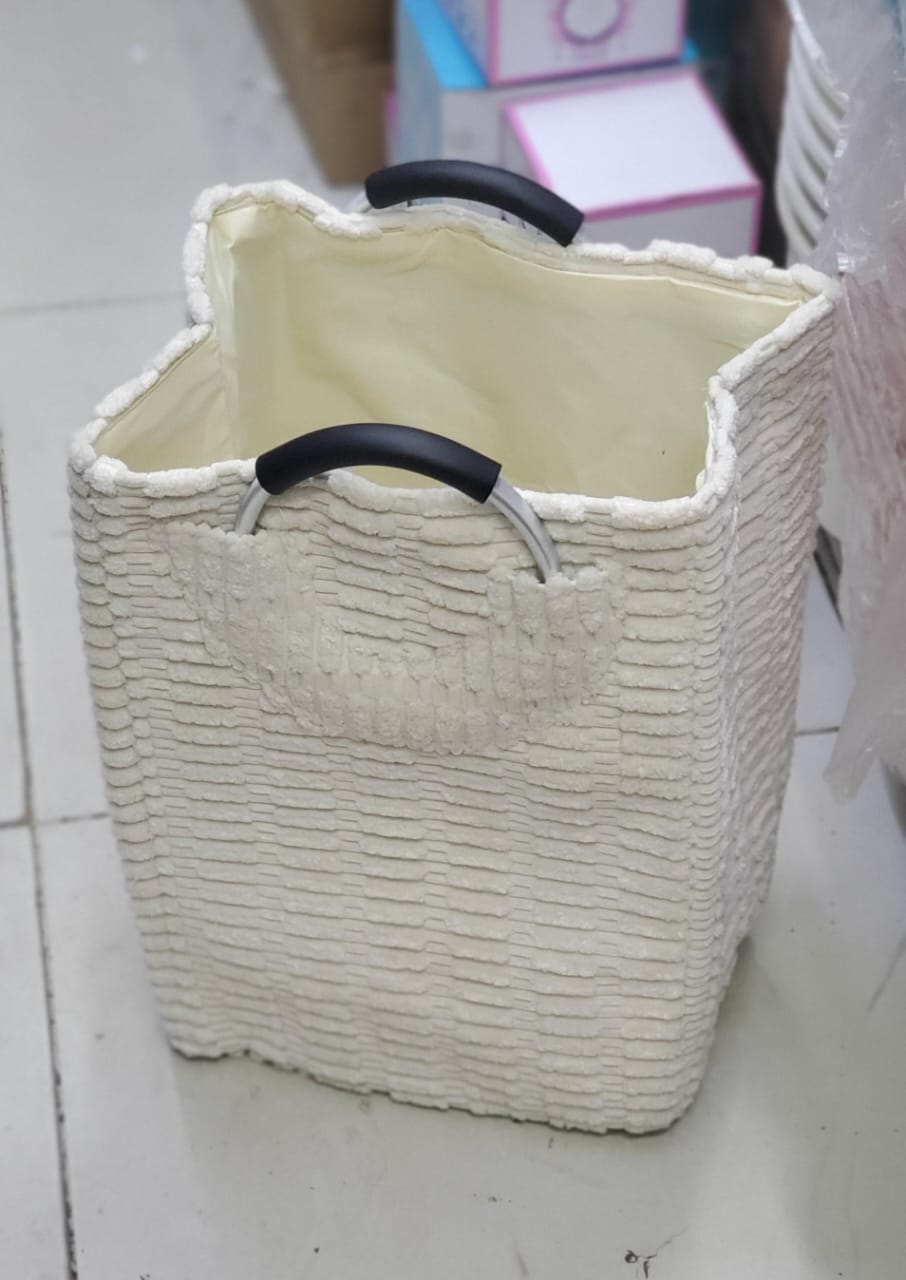 Velvet laundry basket | - Elegant Households KE