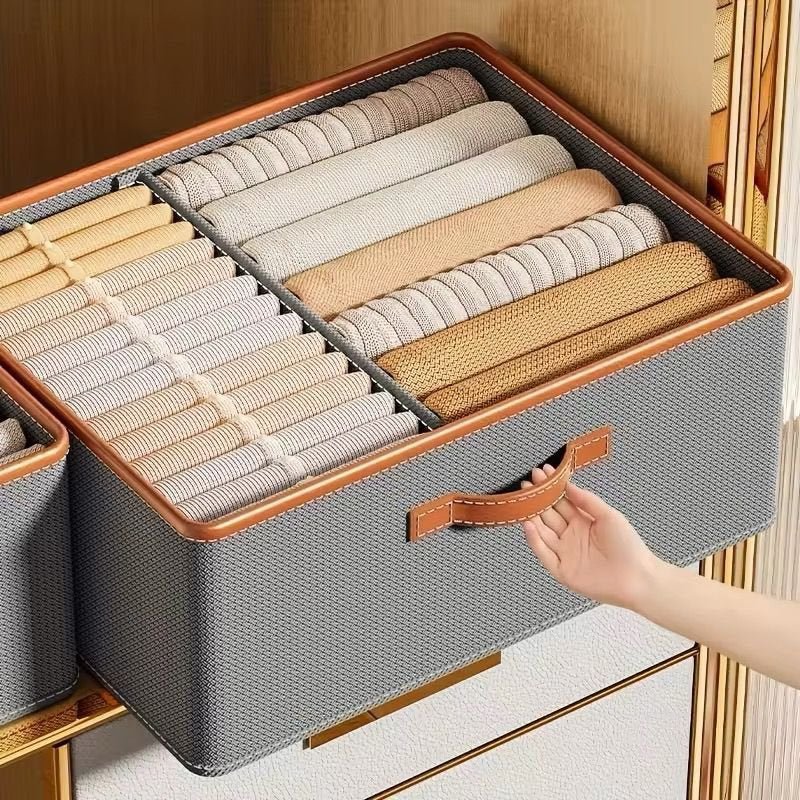 Versatile Foldable double compartment closet organizer  | - Elegant Households KE