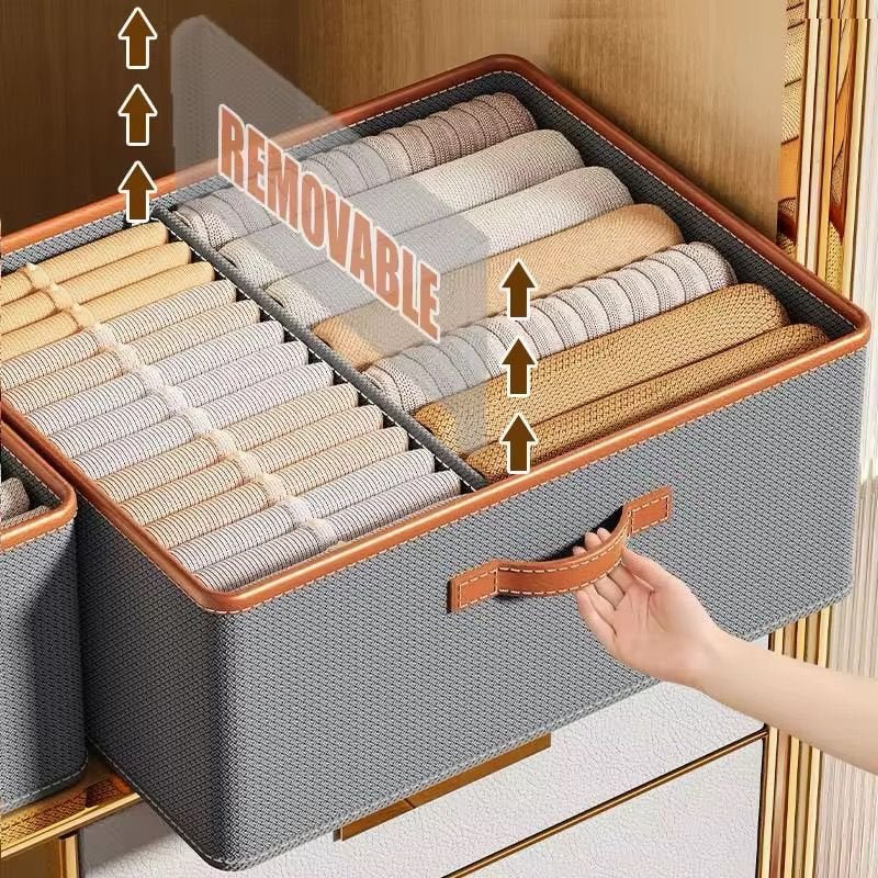 Versatile Foldable double compartment closet organizer  | - Elegant Households KE