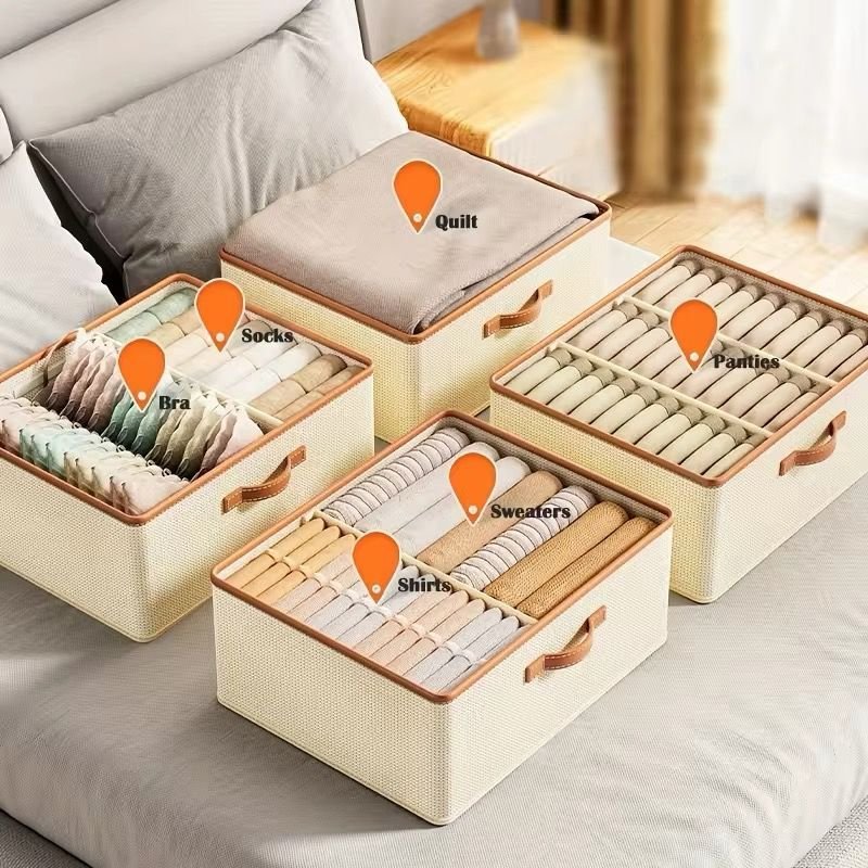 Versatile Foldable double compartment closet organizer  | - Elegant Households KE