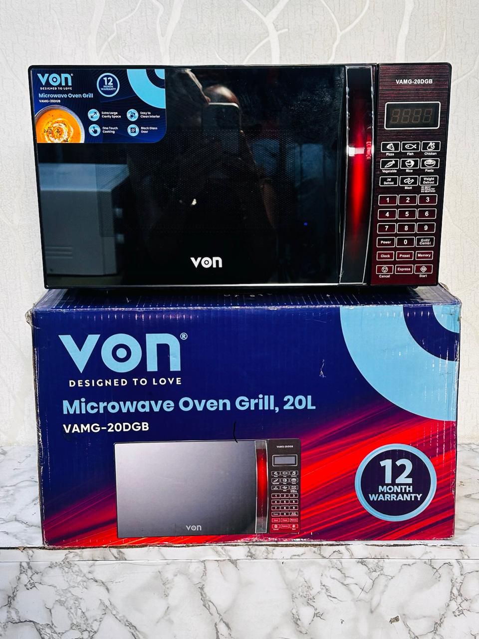 VON VAMG - 20DGB Microwave Oven Grill , 20L | - Elegant Households KE