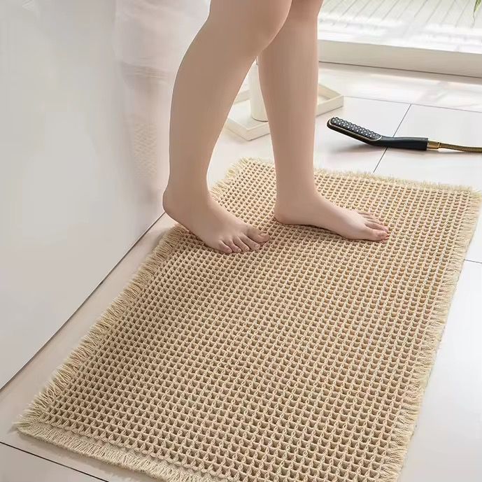 Waffle Bathroom Door Mat 46×77cm – Super Absorbent | - Elegant Households KE