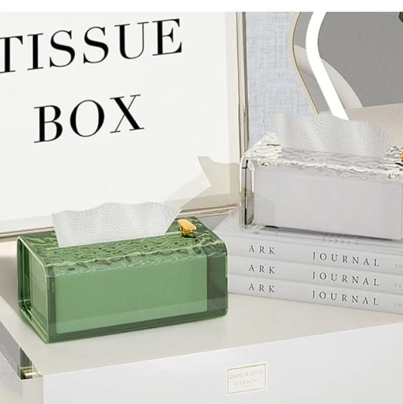 Wall - Mounted Acrylic Transparent Tissue Box | - Elegant Households KE