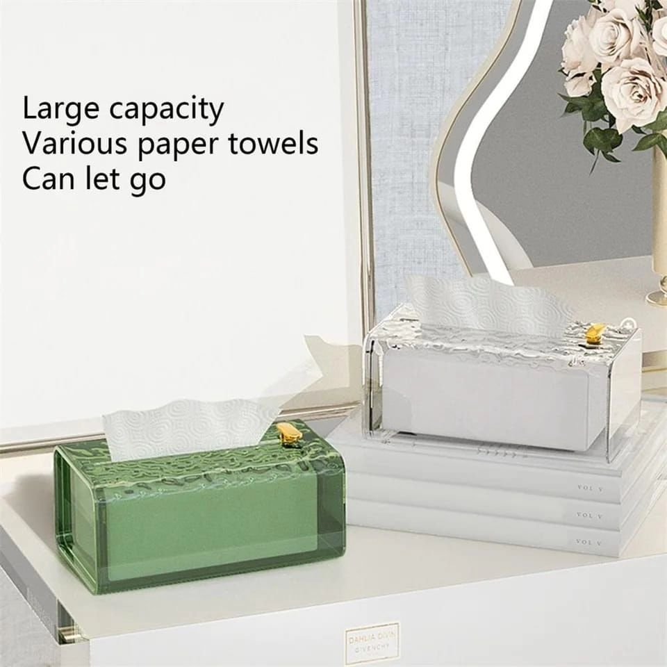 Wall - Mounted Acrylic Transparent Tissue Box | - Elegant Households KE