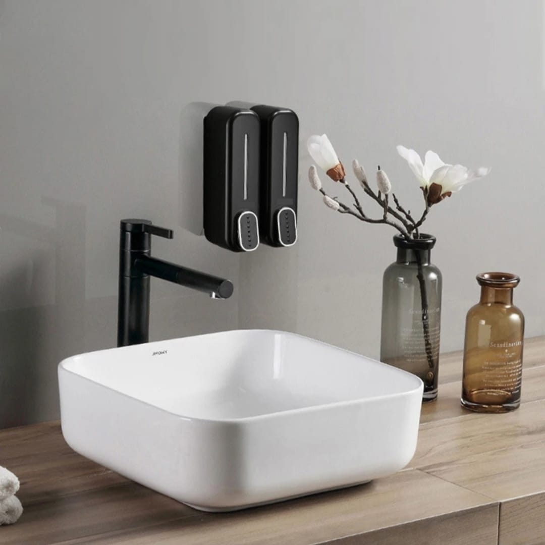 Wall - Mounted Manual Press Soap Dispenser for Bathroom Use | - Elegant Households KE