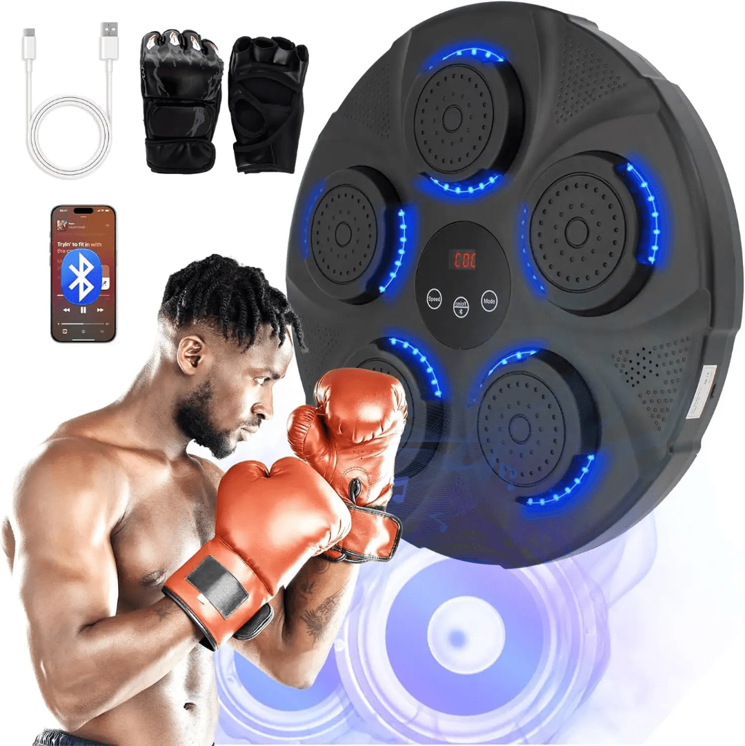 Wall Mounted Punch Boxing Trainer with LED Display | - Elegant Households KE
