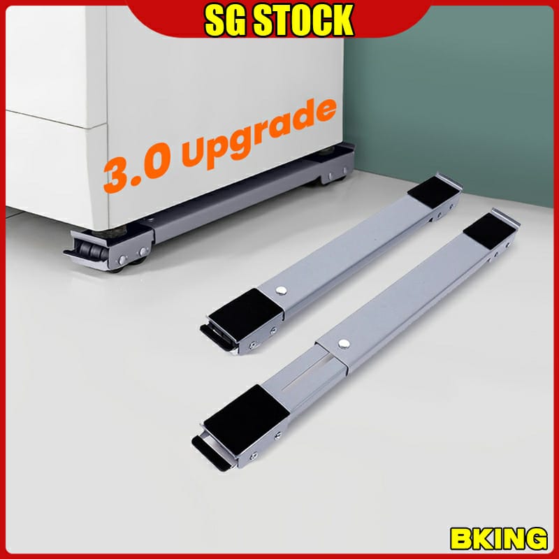 Washing Machine metal thickened, set of 2 Stand Base with 12 wheels on each base stand, | - Elegant Households KE