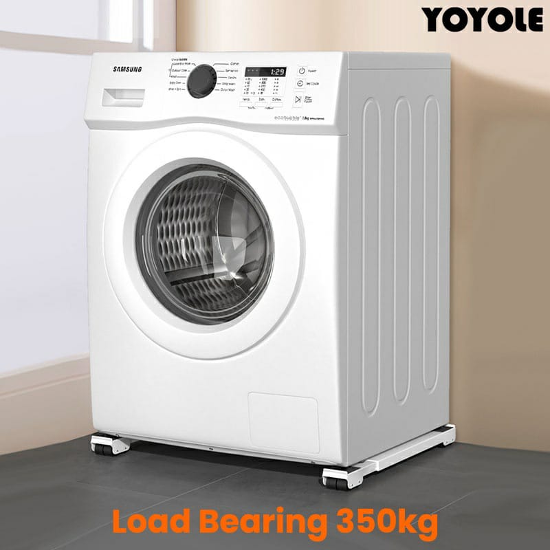 Washing Machine metal thickened, set of 2 Stand Base with 12 wheels on each base stand, | - Elegant Households KE