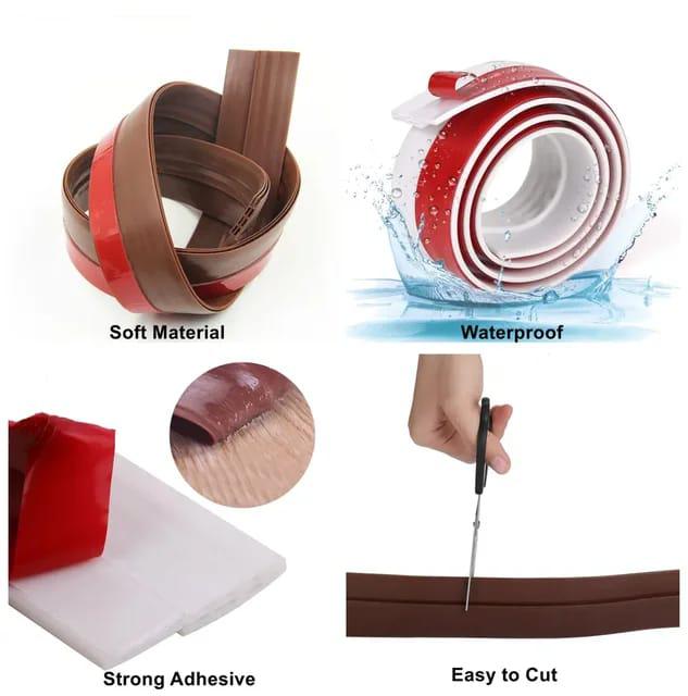 Waterproof Adhesive Silicone rubber Under Door Sealing strip | - Elegant Households KE