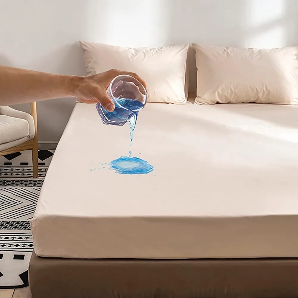 Waterproof Fitted Sheet – Bamboo Mattress Protector with Elastic Band | - Elegant Households KE