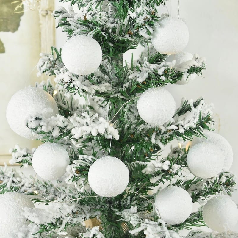 White Christmas balls | - Elegant Households KE