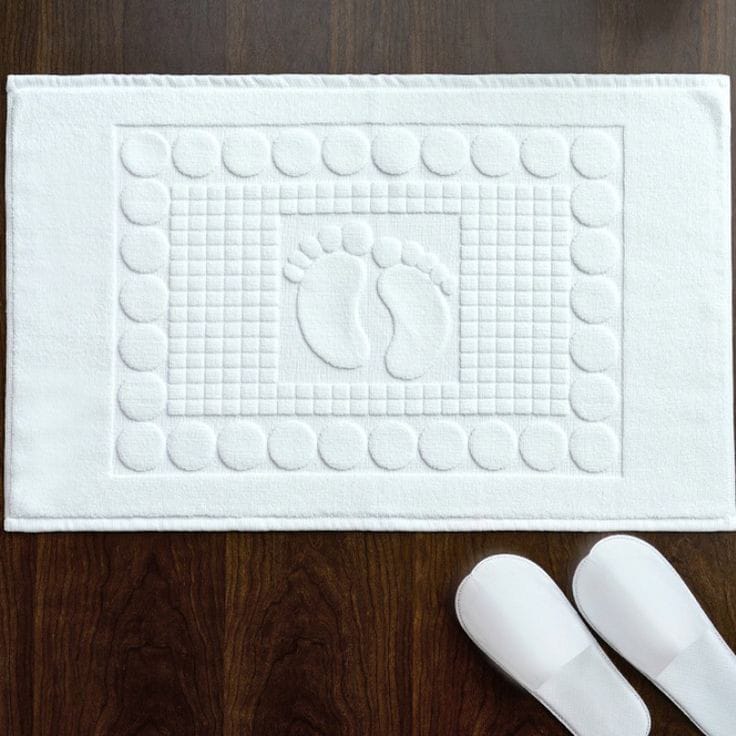 White cotton bathmats | - Elegant Households KE