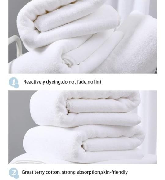 White large cotton towels  | - Elegant Households KE