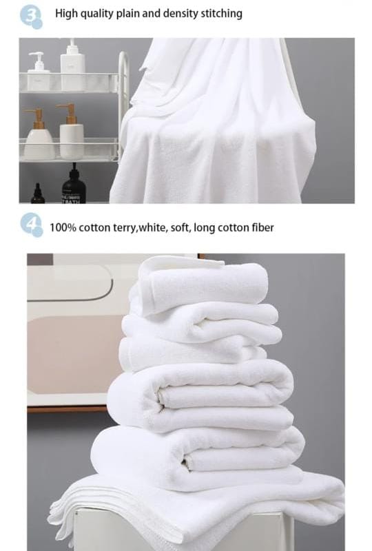White large cotton towels  | - Elegant Households KE