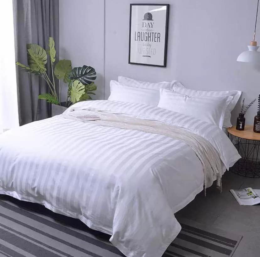 White striped duvet cover sets | - Elegant Households KE
