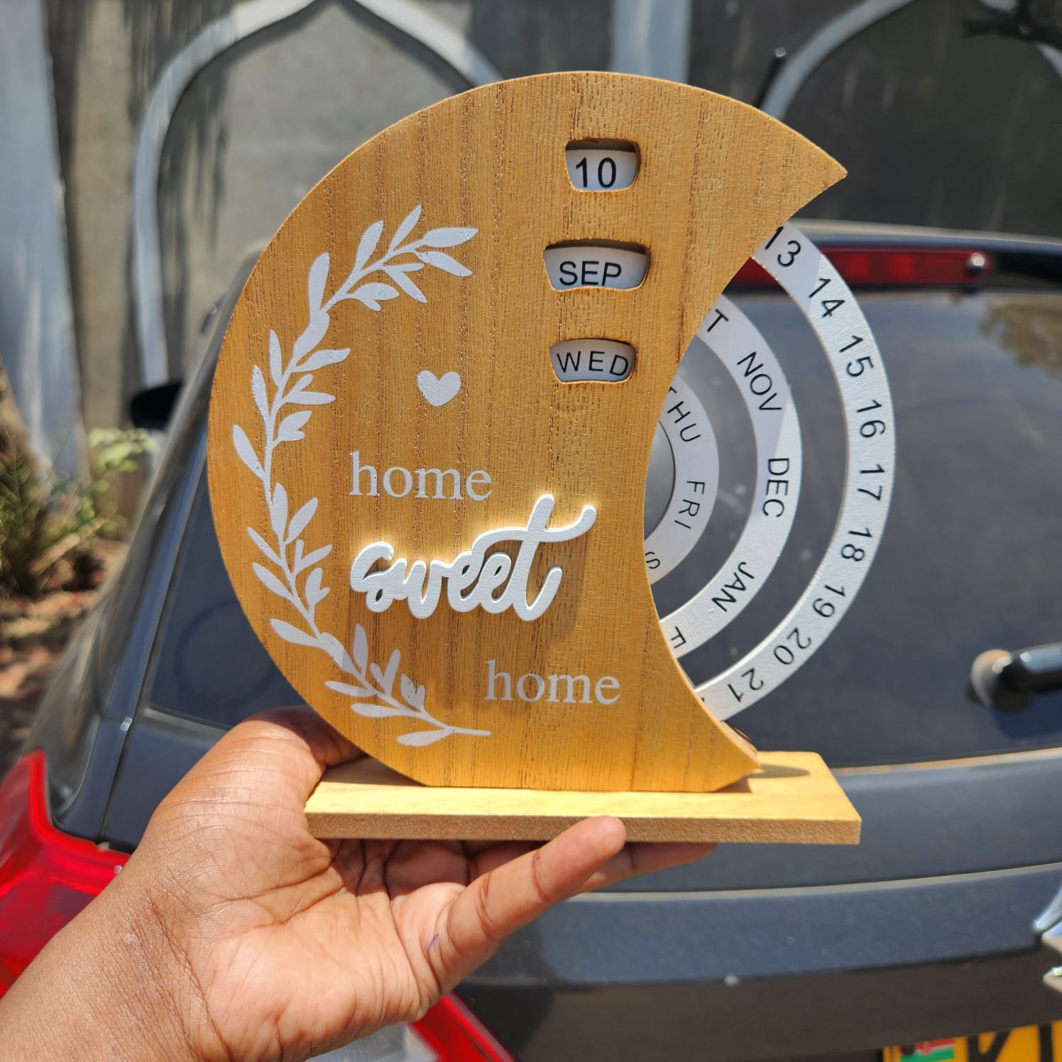 Wooden Creative Perpetual Calendar | - Elegant Households KE