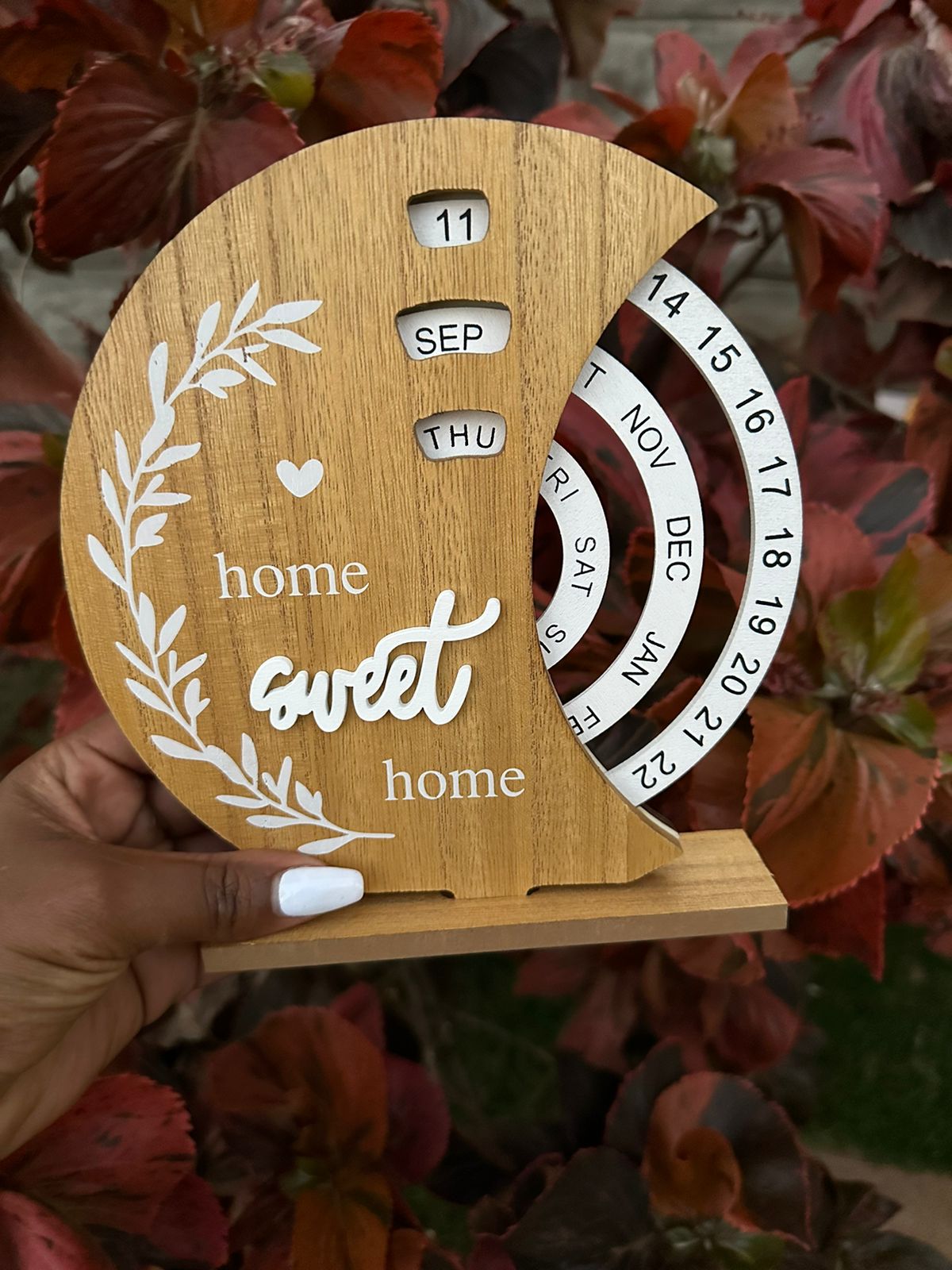 Wooden Creative Perpetual Calendar | - Elegant Households KE