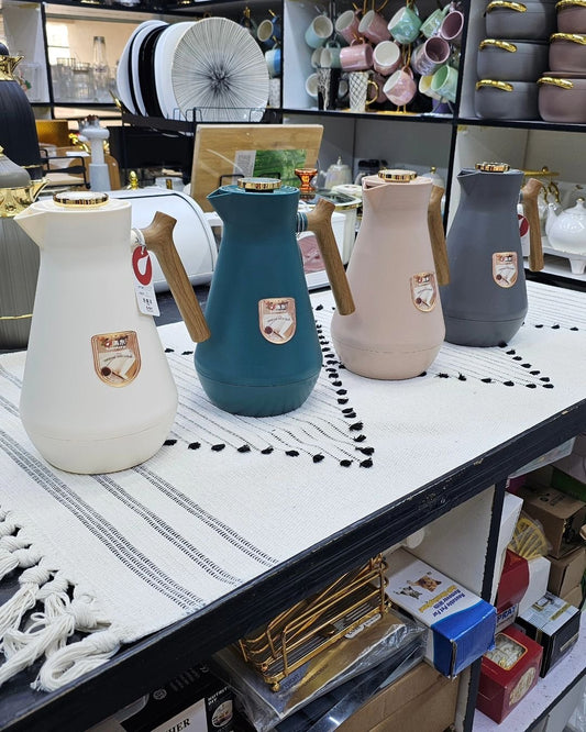 Wooden Handle Vacuum Flask | - Elegant Households KE
