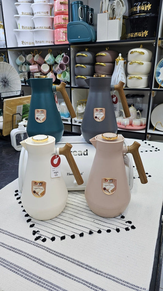 Wooden handle Vacuum flask | - Elegant Households KE