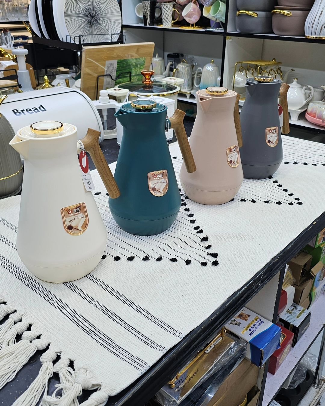 Wooden Handle Vacuum Flask | - Elegant Households KE