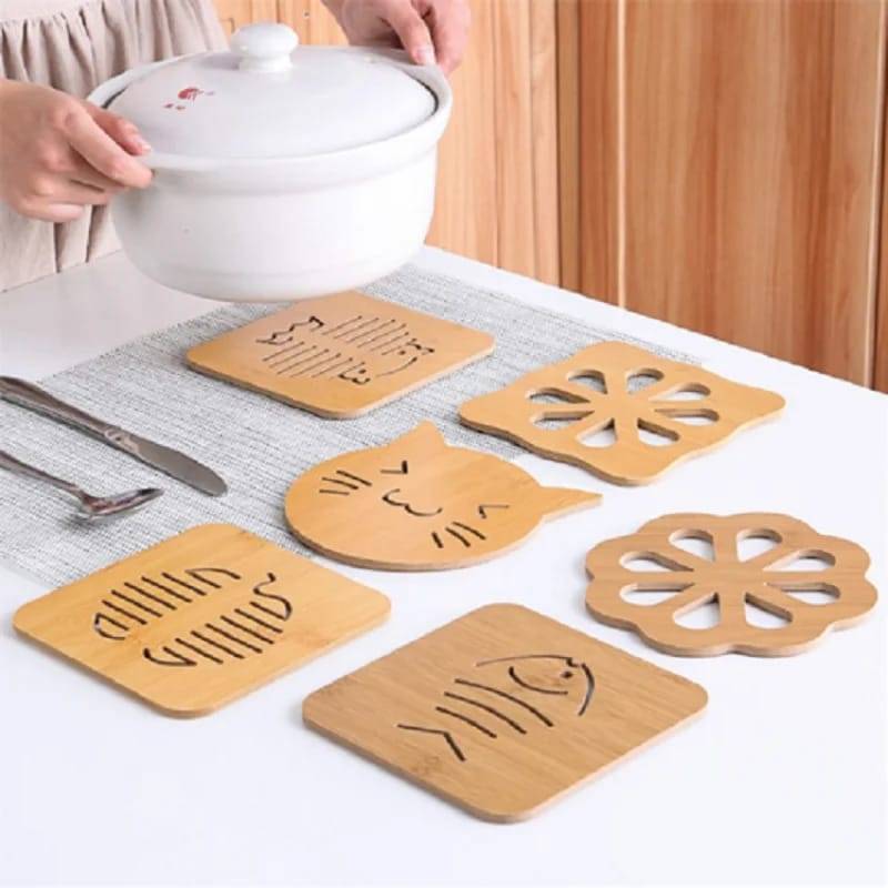 Wooden Heat Proof place mat  | - Elegant Households KE