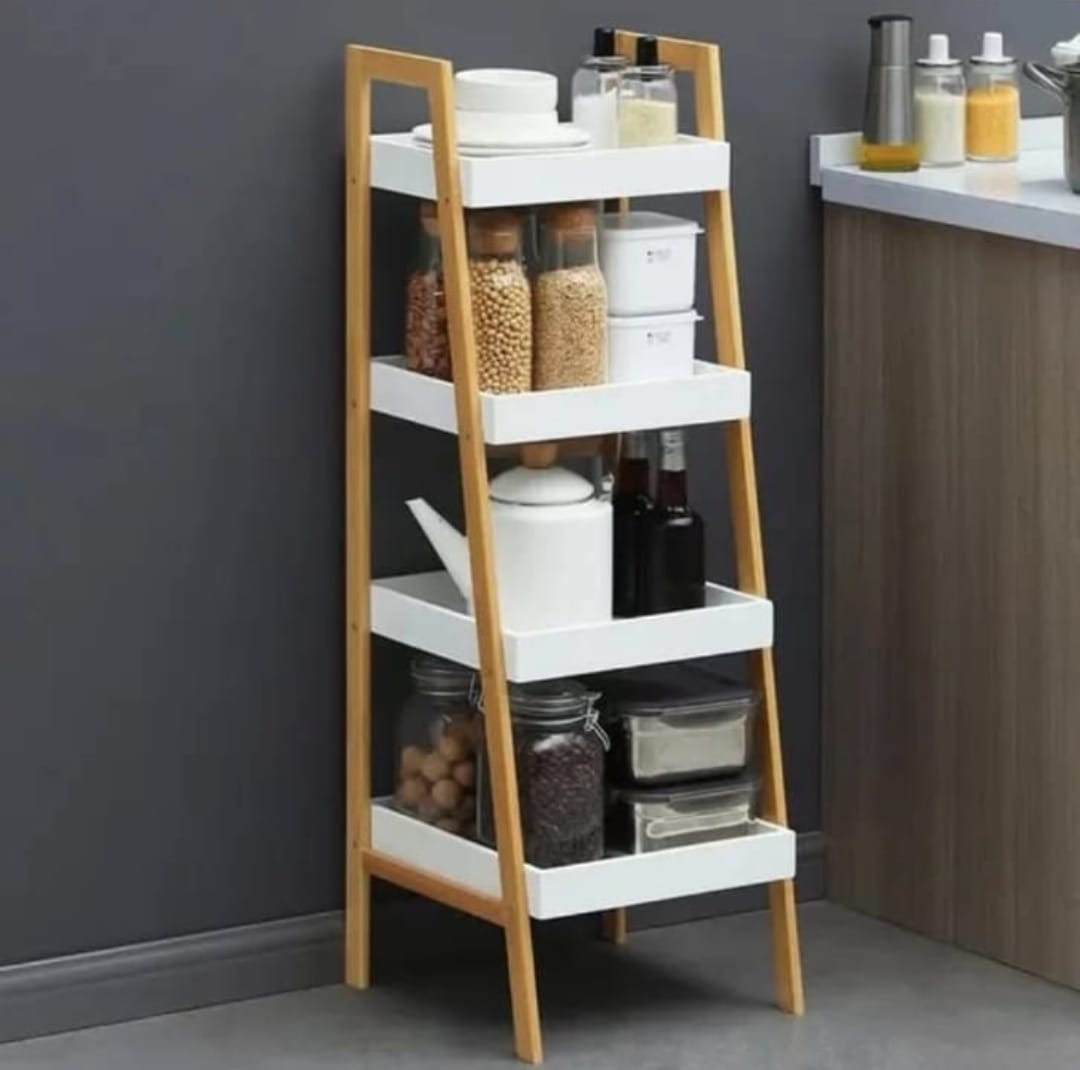 Wooden Storage Rack for Home Office Books & Plants | - Elegant Households KE