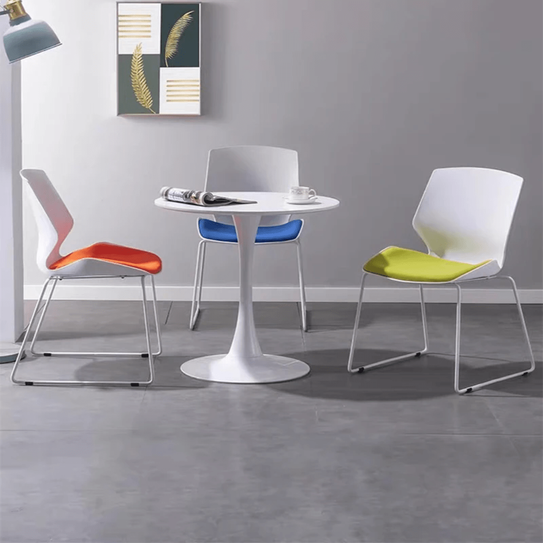 Wooden Top Round Table with Metal Base | - Elegant Households KE